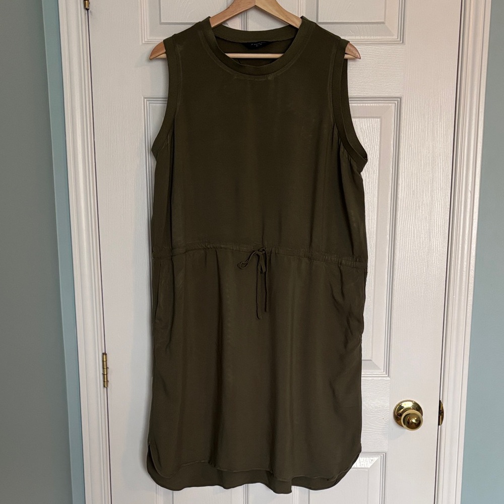 Denver Hayes army green sleeveless sundress